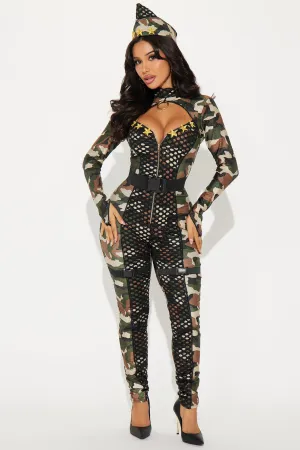 Army Cadet Babe 2 Piece Costume Set - Camouflage
