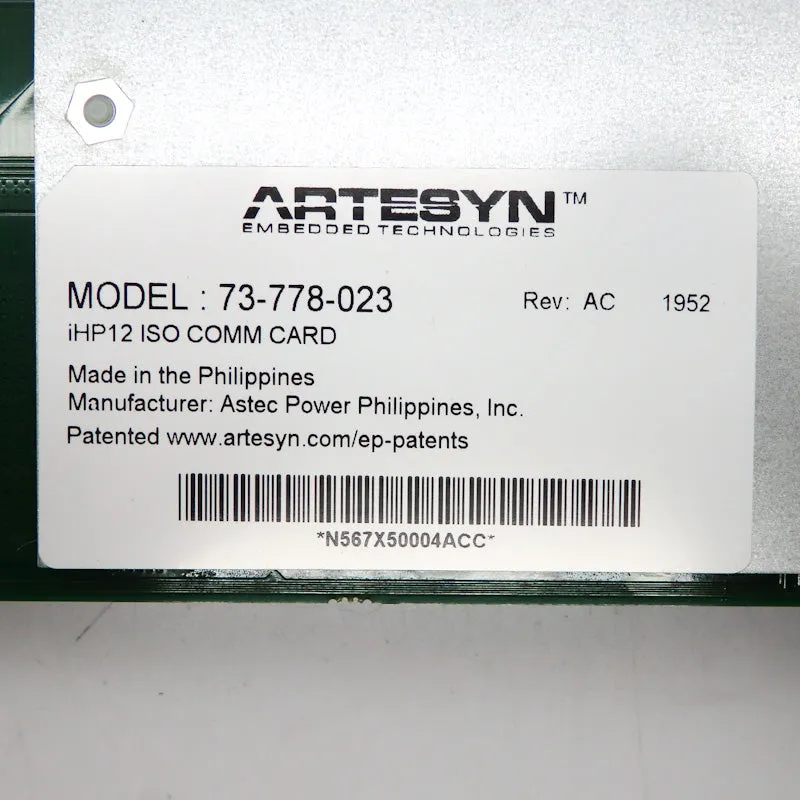 Artesyn iHP12 ISO Comm Card 73-778-023
