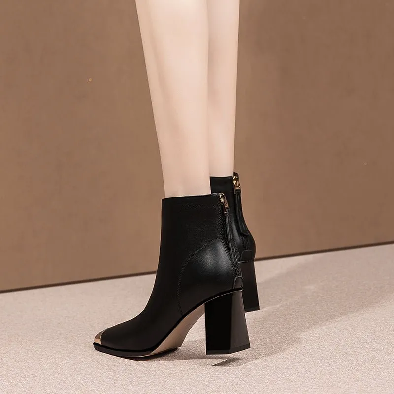 Autumn Elegance Slip-On Ankle Boots