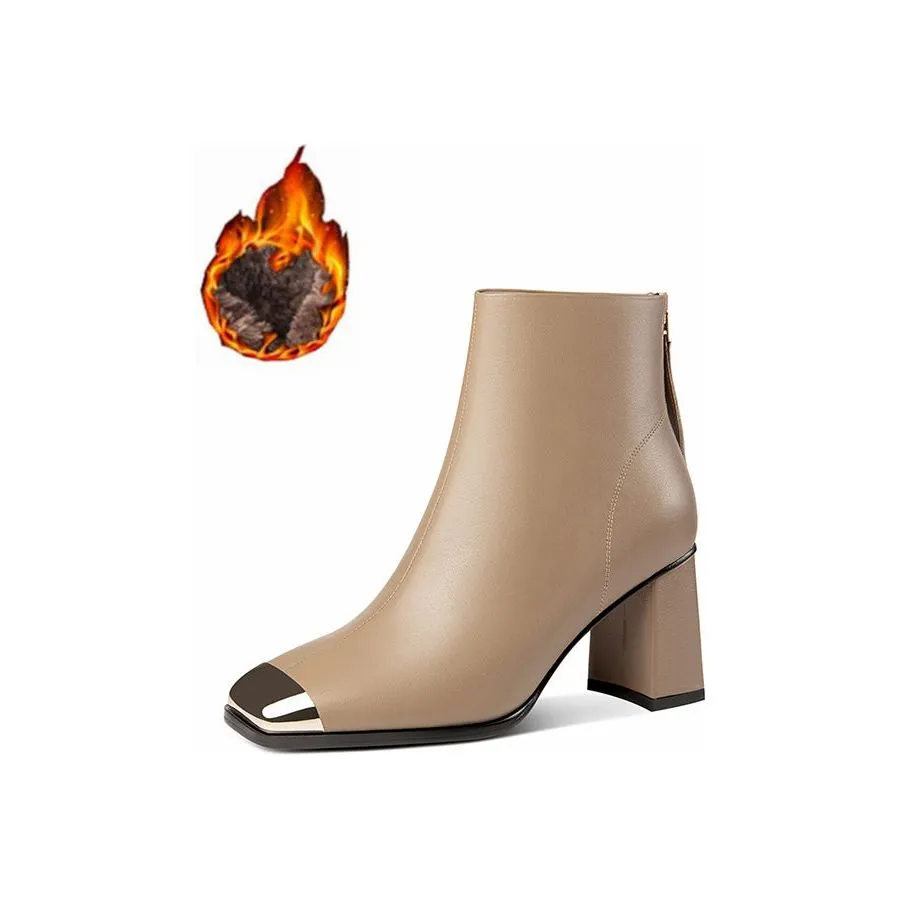 Autumn Elegance Slip-On Ankle Boots