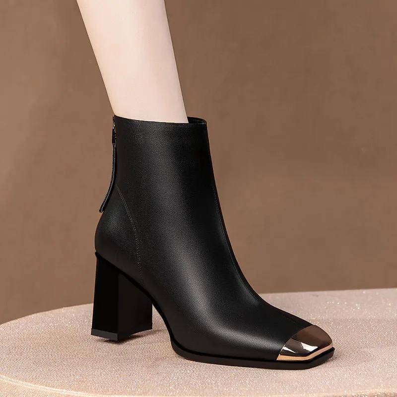 Autumn Elegance Slip-On Ankle Boots