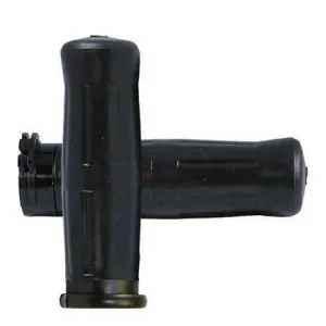 Avon Black Old School 1" Grips fits Harley single or dual exterior throttle cables