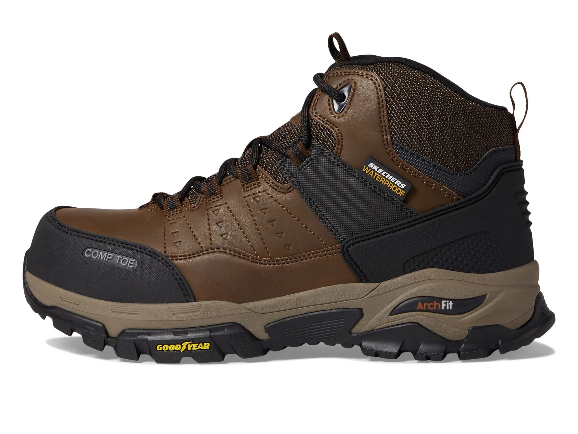 Boots SKECHERS Work Arch Fit Tarver Comp Toe, brown