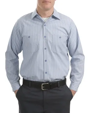 CornerStone - Long Sleeve Striped Industrial Work Shirt.  CS10