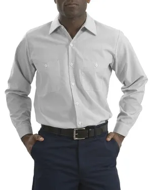 CornerStone - Long Sleeve Striped Industrial Work Shirt.  CS10