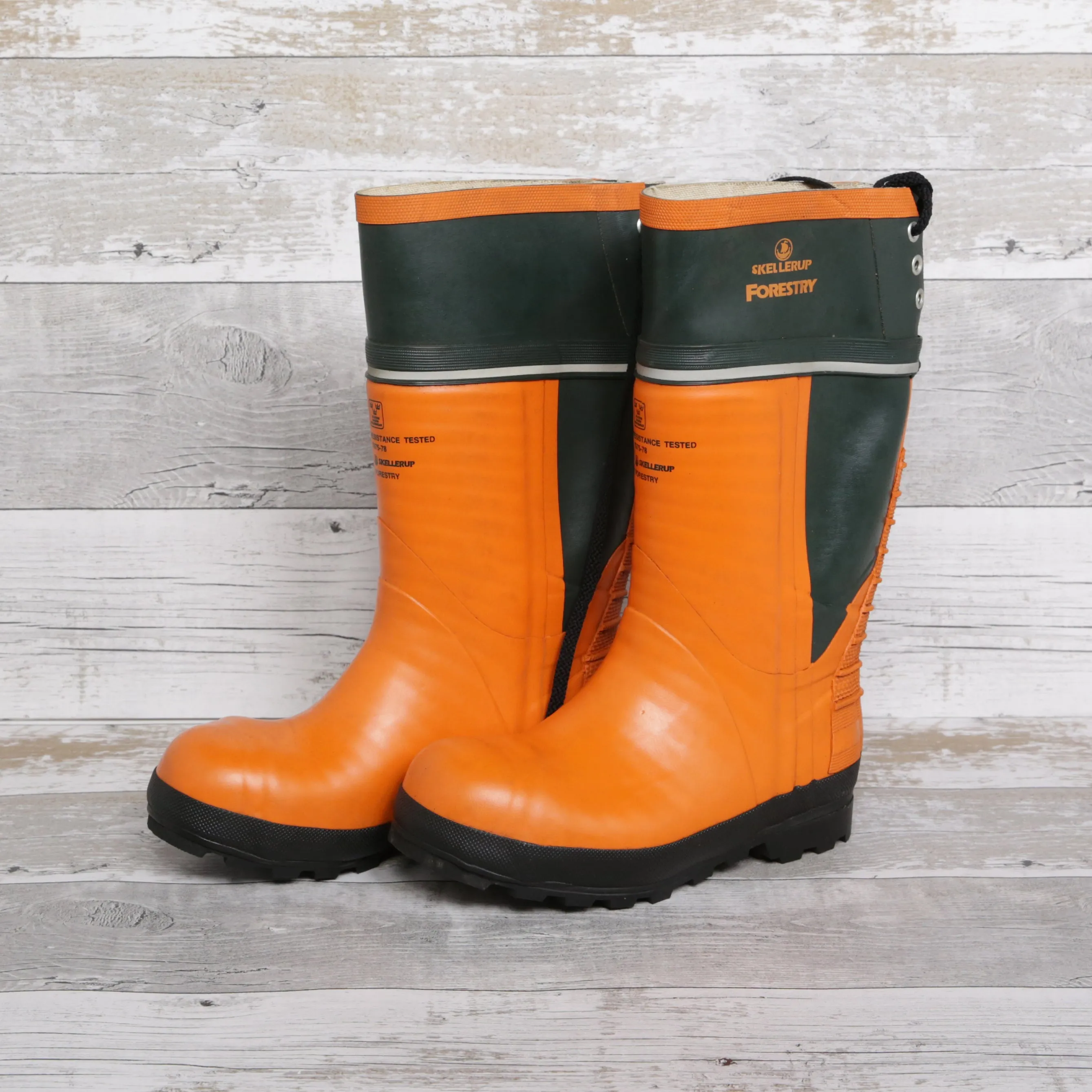 De-Branded Steel Toe Cap Chainsaw 'Forestry' Wellington Boots UK5.5