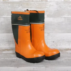 De-Branded Steel Toe Cap Chainsaw 'Forestry' Wellington Boots UK5.5