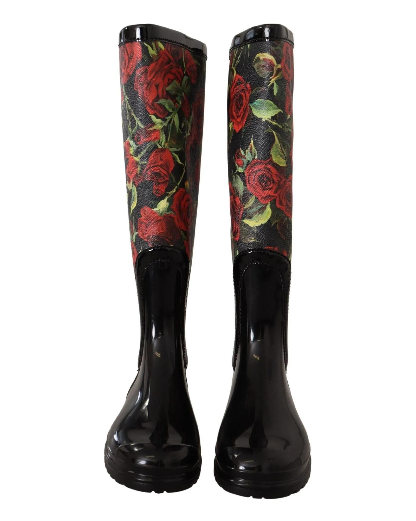 Dolce & Gabbana Women's Rose Print Rain Boots