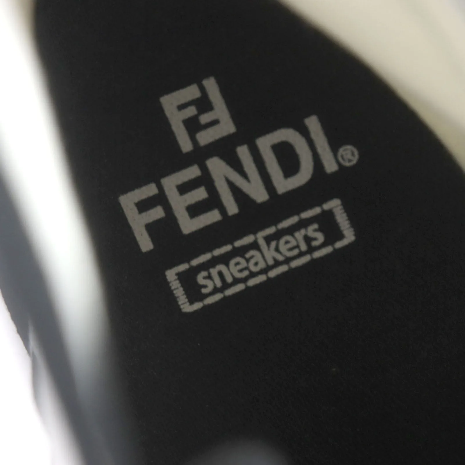 FENDI High cut sneakers 7E1570 canvas Black White Domino 26