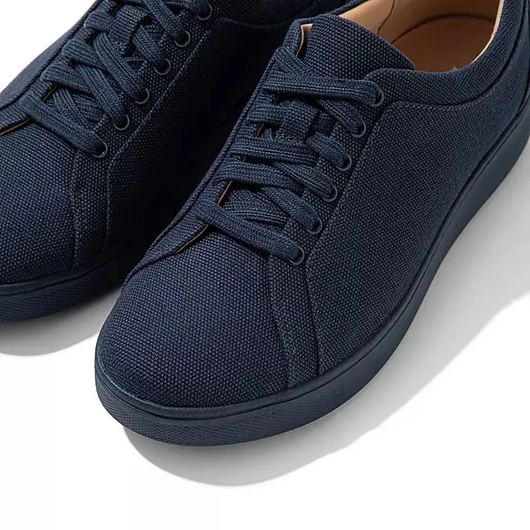 FitFlop Womens Rally Canvas Trainers Sneaker Midnight Navy
