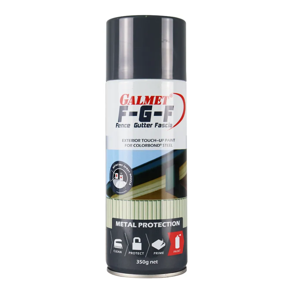 GALMET Fence Gutter Fascia FGF Colorbond 350g Spray Paint Aerosol Basalt