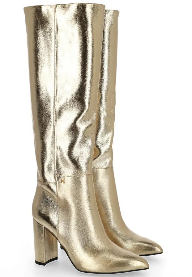 Mexx heeled boots, gold