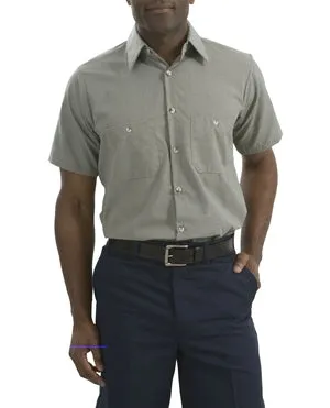 NEW  CornerStone - Short Sleeve Microcheck Industrial Work Shirt. CSX20