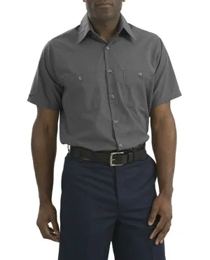 NEW  CornerStone - Short Sleeve Microcheck Industrial Work Shirt. CSX20