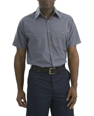 NEW  CornerStone - Short Sleeve Microcheck Industrial Work Shirt. CSX20