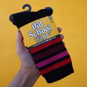 Old School Baby! Raspberry Ripple Socks