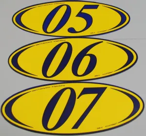 Oval Year Signs