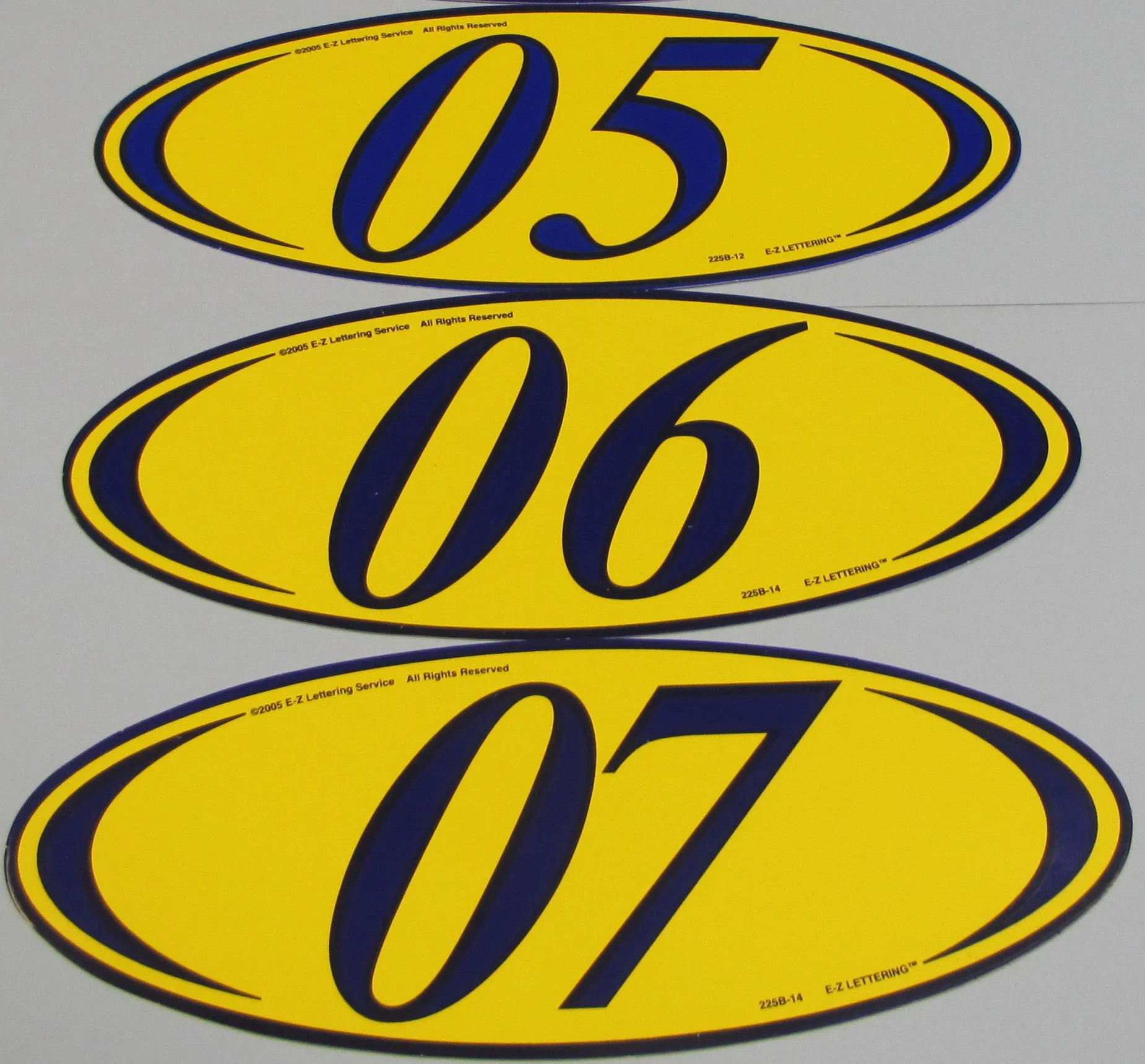 Oval Year Signs