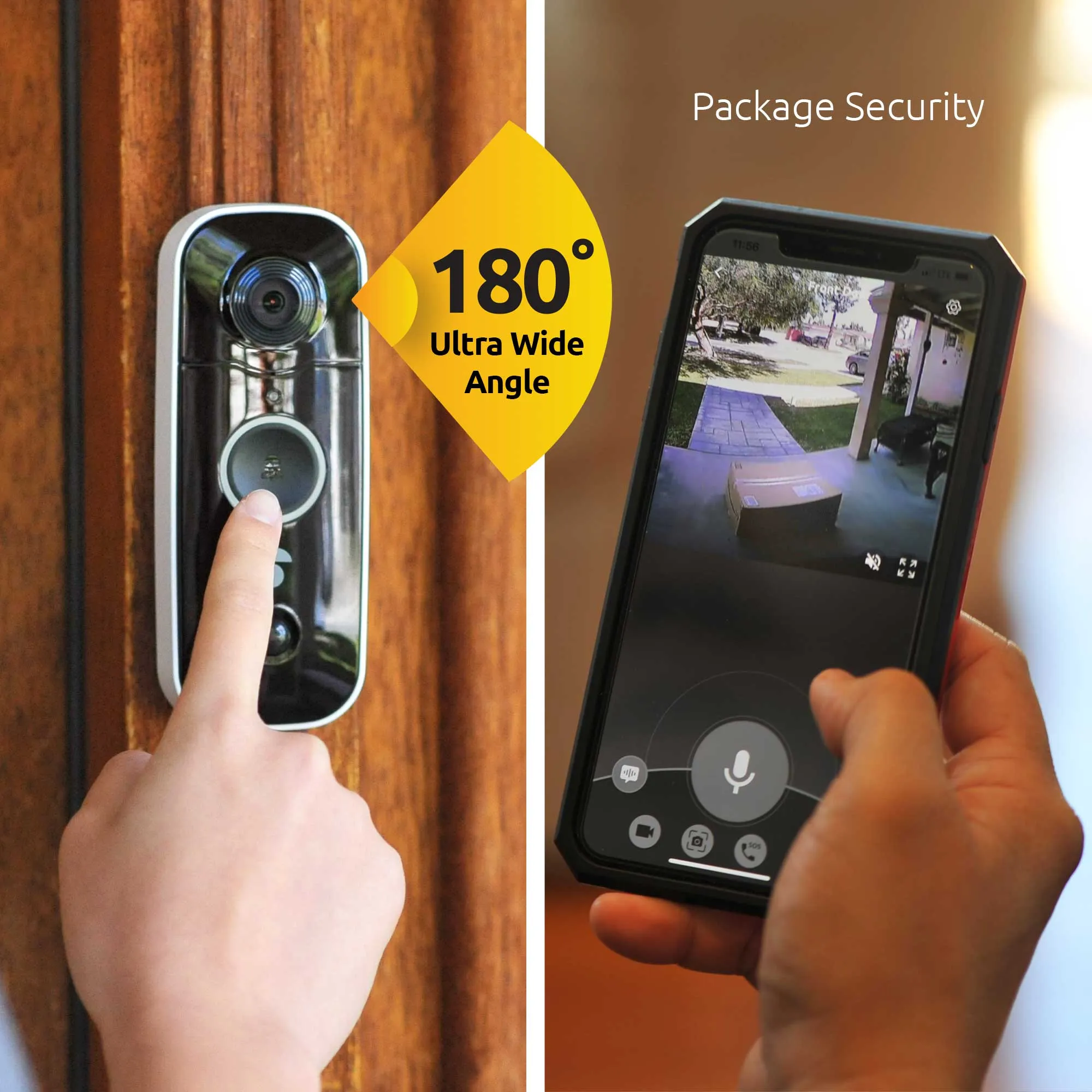 Toucan Wireless Video Doorbell Includes Wireless Doorbell Chime