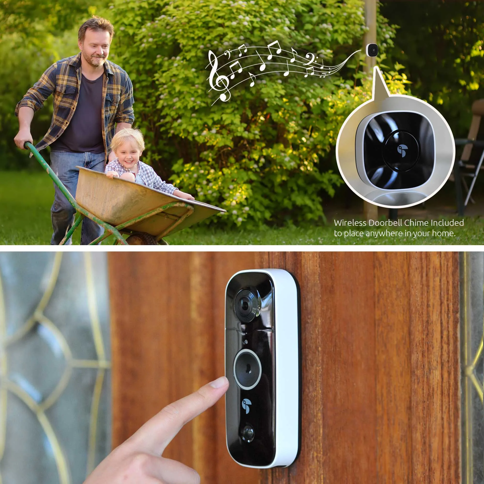 Toucan Wireless Video Doorbell Includes Wireless Doorbell Chime