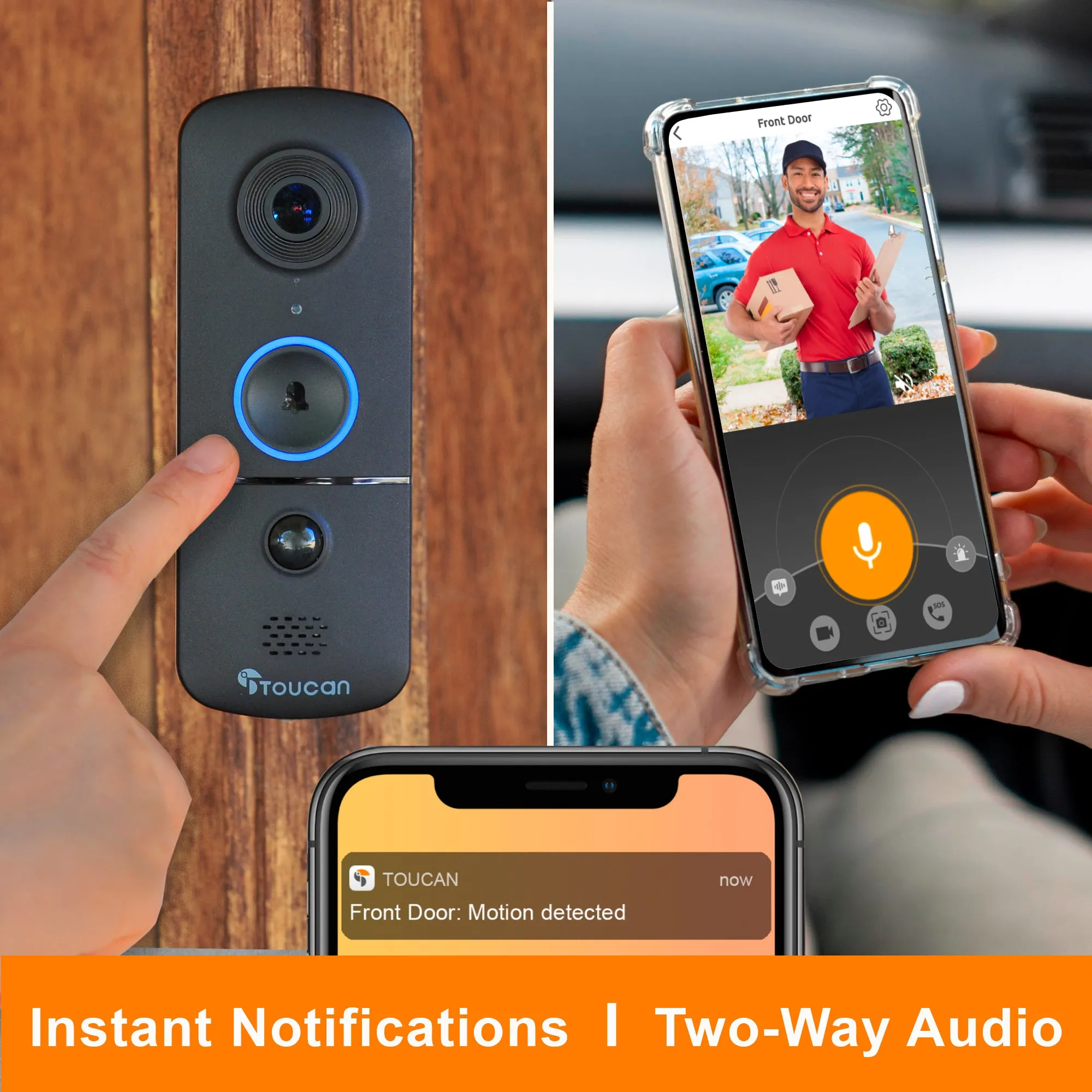 Toucan Wireless Video Doorbell V3 Includes Wireless Doorbell Chime (Coming Soon)