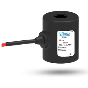 Uflow Solenoid Coil 18mm IP-68 Weather Proof Lead Wire 230v AC / 24v DC