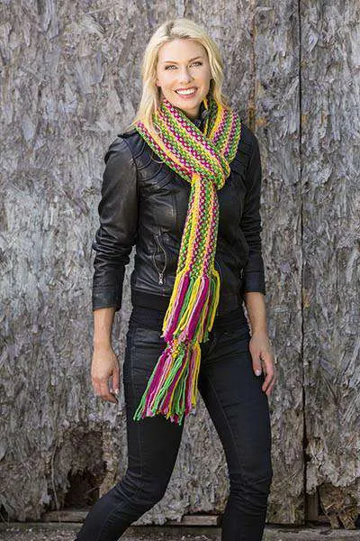 Universal Yarn Shaded Garden Scarf Pattern