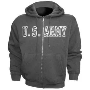 US Army Full-Zip Embroidered Fleece Sweatshirt