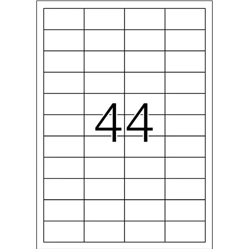 Weatherproof film labels A4, 48,3 x 25,4 mm, white, extremely strong adhesion, removable (4572)