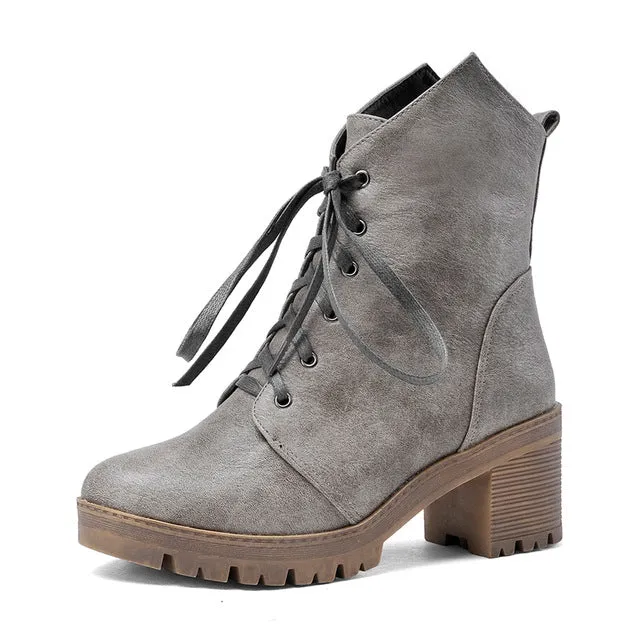Western Martin Shoes Woman Ankle Boots