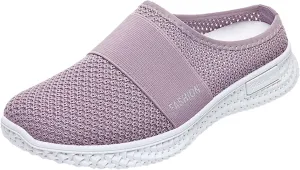 Women's Backless Slip on Mesh Sneakers Shoes Mens Dress Shoes Fashion Casual Slip On Shoes Women's Fashion Sneakers White Tennis Shoe Trainers Shoe