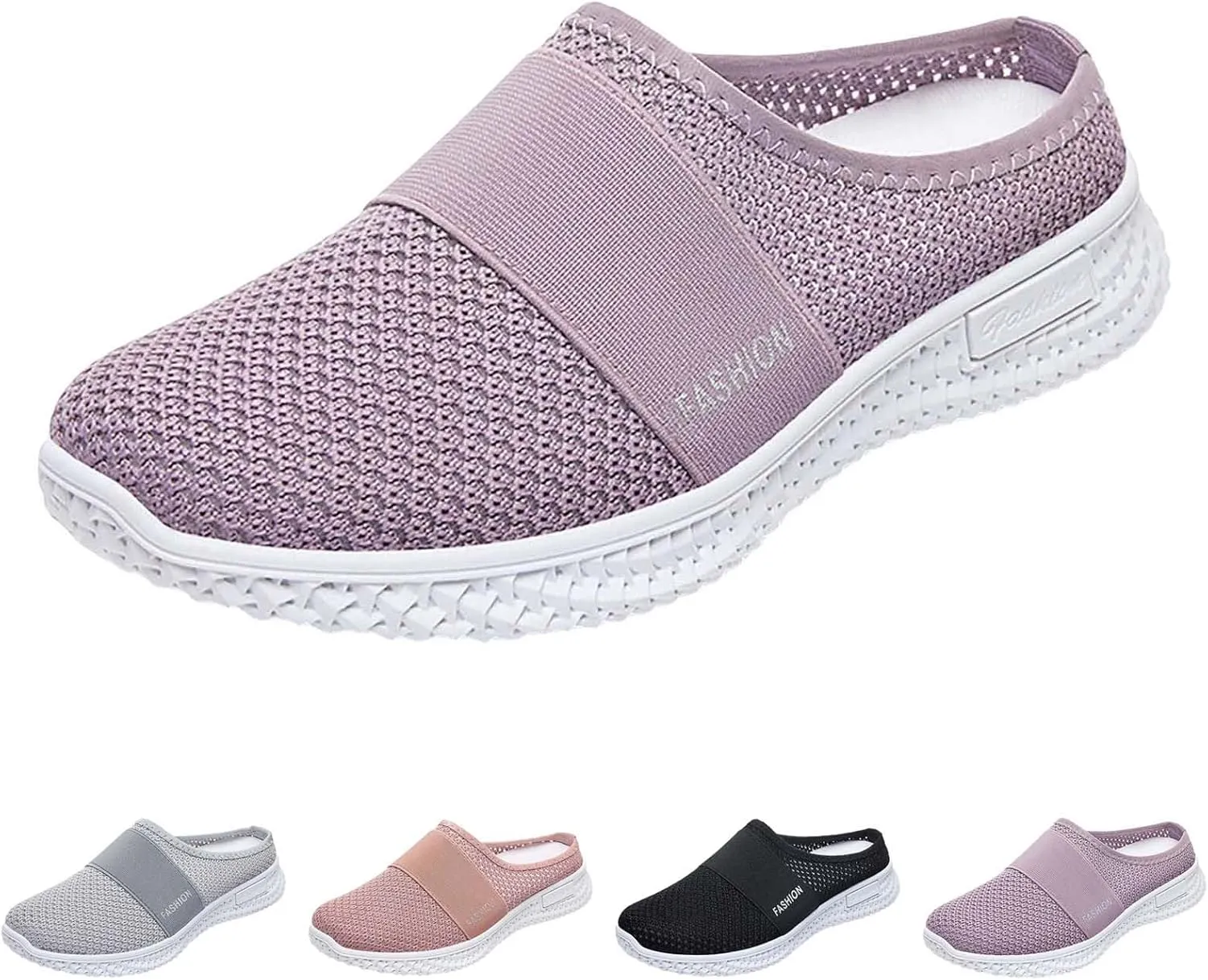 Women's Backless Slip on Mesh Sneakers Shoes Mens Dress Shoes Fashion Casual Slip On Shoes Women's Fashion Sneakers White Tennis Shoe Trainers Shoe