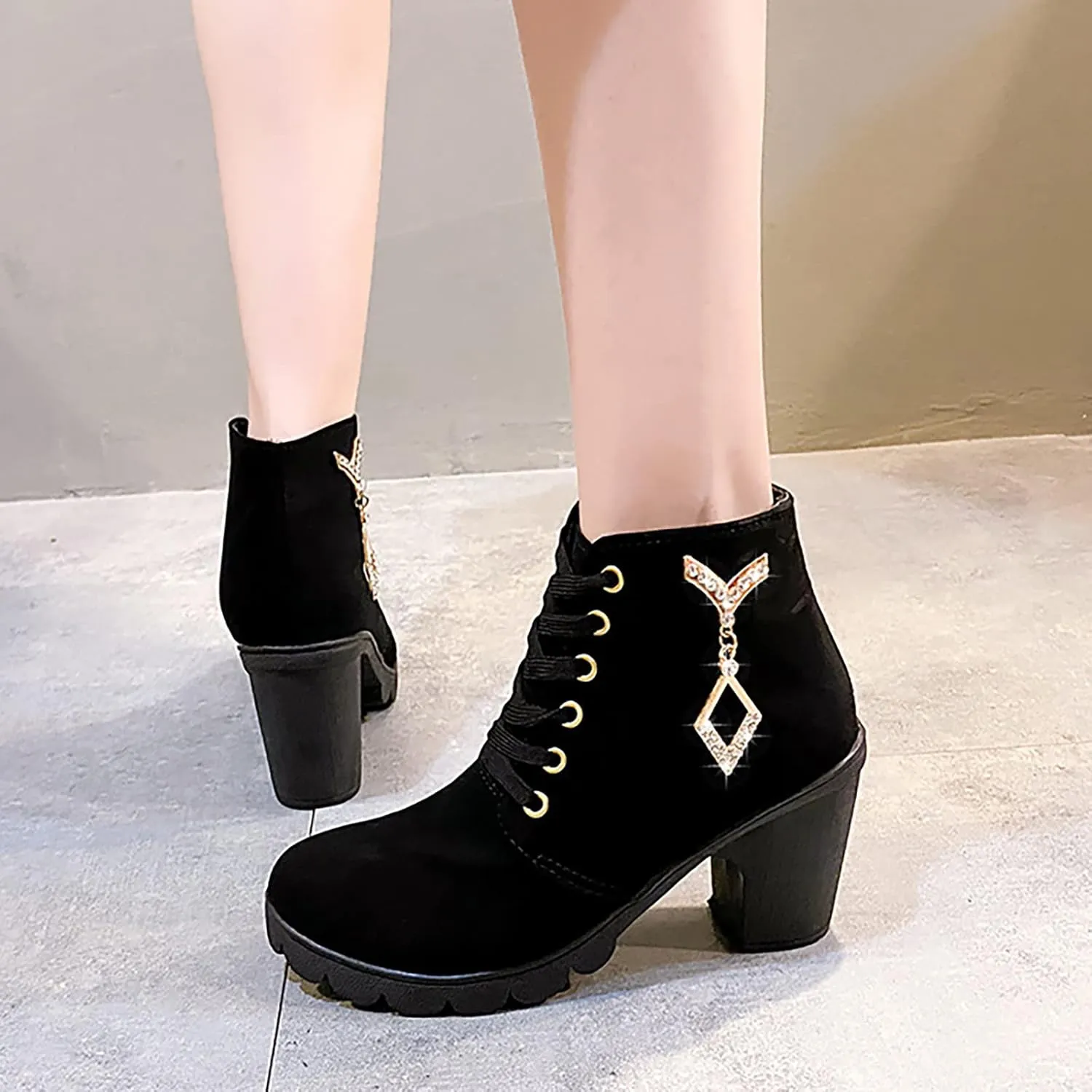 Womens Wide Width Western Booties And Ankle Boots Ankle Booties Womens Dress Boots Ankle Low Heel Shoe Boots for Women Low Heel Women's Navy Blue Ankle Boots