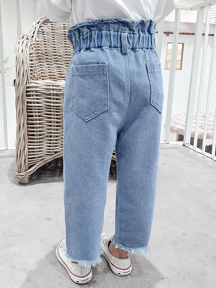 Chic Wonder Years High-Waisted Paperbag Jeans