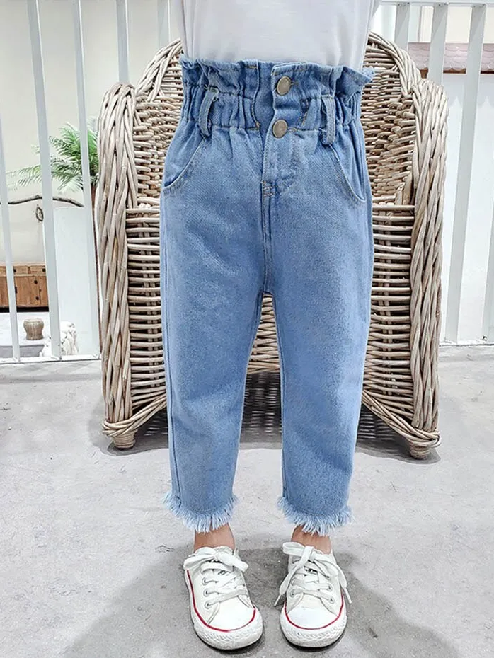 Chic Wonder Years High-Waisted Paperbag Jeans