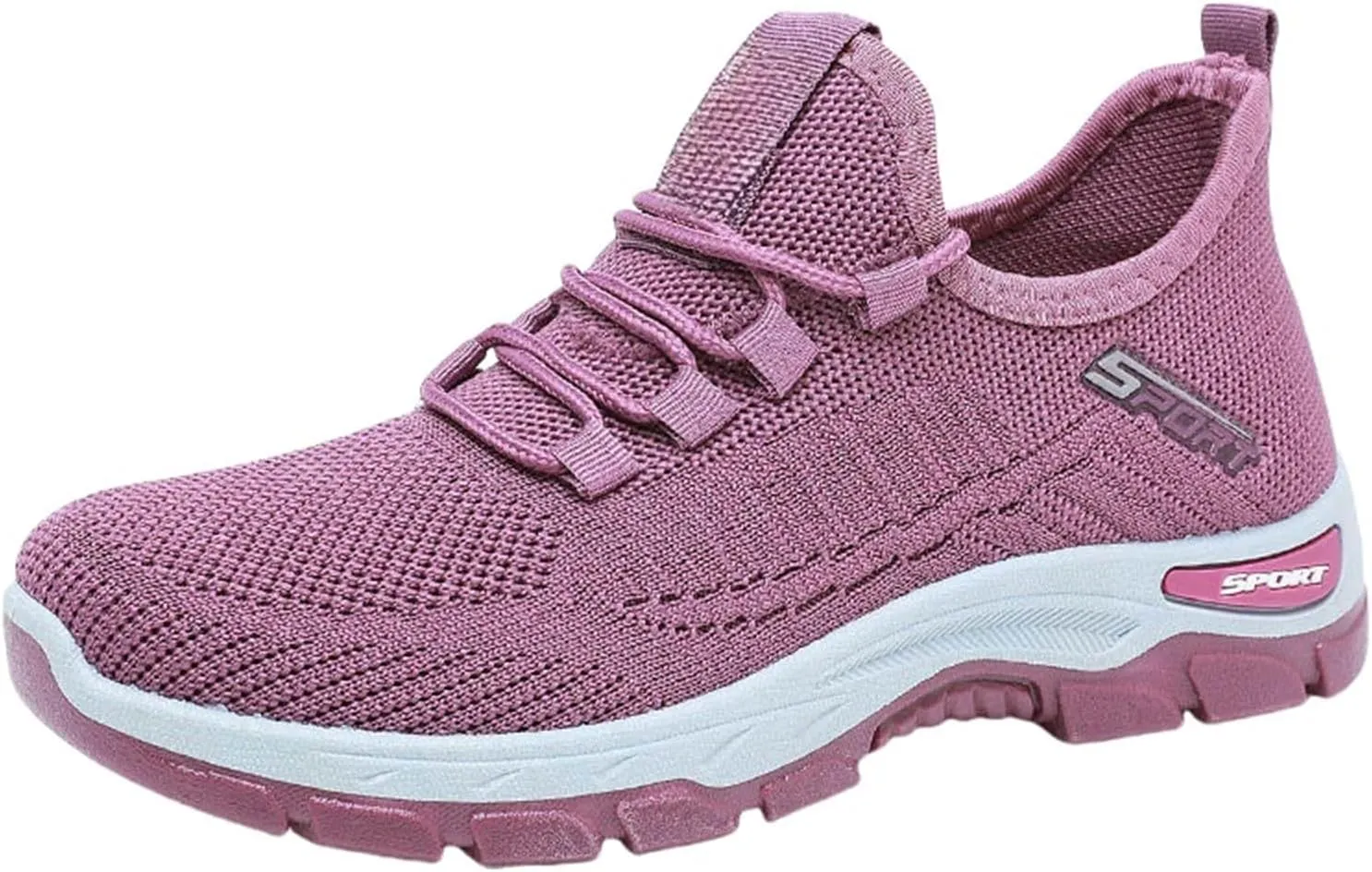ZWRXW Women's Slip On Walking Shoes Slip-On Orthopedic Shoes Lightweight Breathable Comfortable Fashion Sneakers Non Slip Mesh Up Footwear for Tennis Running Training